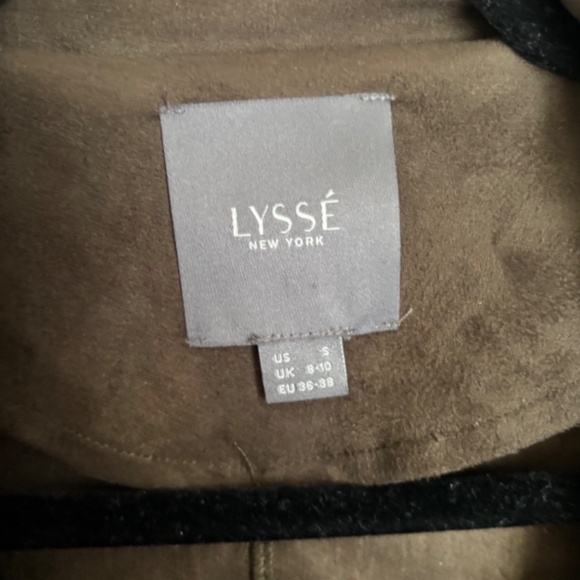 Lysse New York Vegan Suede Moto Jacket – Dark Green/Brown – Size Small - Picture 2 of 3